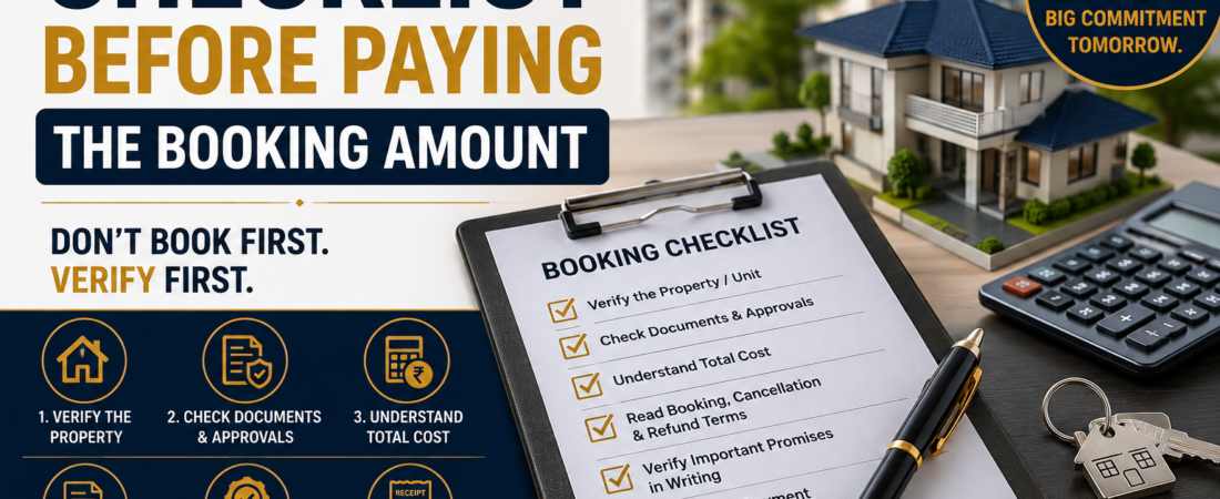 Checklist Before Paying the Booking Amount for a Property